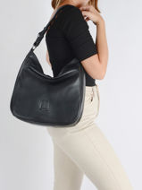 Shoulder Bag And Strap Balade Leather Etrier Black balade EBAL16-vue-porte