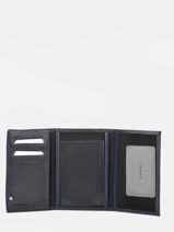 Leather Madras Card Holder Etrier Blue madras EMAD024-vue-porte