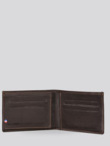 Wallet Card Holder Leather Etrier Brown oil EOIL740-vue-porte