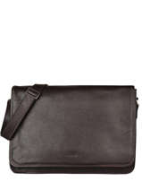 Leather Flandres Messenger Bag 1 Compartment Etrier Brown flandres EFLA8081