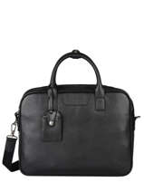 Leather Frandres Briefcase 2 Compartments Etrier Black flandres EFLA8252