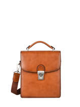 Leather Crosta Crossbody Bag 2 Compartments Etrier Brown crosta ECRO7150