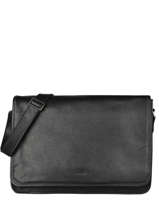 Leather Flandres Messenger Bag 1 Compartment Etrier Black flandres EFLA8081
