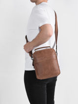 Leather Spider Crossbody Bag Etrier Brown spider ESPI732M-vue-porte