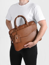 Leather Flandres Briefcase 1 Compartment Etrier flandres EFLA8241-vue-porte
