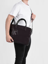 Leather Flandres Briefcase 1 Compartment Etrier Brown flandres EFLA8251-vue-porte
