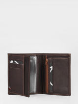 Leather Wallet Oil Etrier Brown oil EOIL140-vue-porte