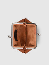 Coin Purse Leather Etrier Brown madras EMAD654-vue-porte