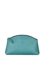 Leather Madras Pouch Etrier Blue madras EMAD753