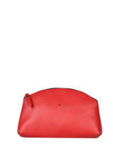 Leather Madras Pouch Etrier Red madras EMAD753