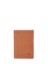 Leather Cardholder Madras Etrier Brown madras EMAD013