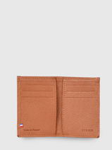 Leather Cardholder Madras Etrier Brown madras EMAD013-vue-porte