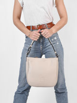 Shoulder Bag Balade Leather Etrier Beige balade EBAL17-vue-porte