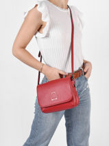 Shoulder Bag Balade Leather Etrier Red balade EBAL20-vue-porte