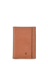 Leather Madras Card Holder Etrier Beige madras EMAD024
