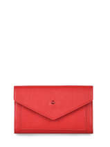 Leather Madras Wallet Etrier Red madras EMAD701