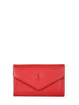 Leather Madras Wallet Etrier Red madras EMAD469
