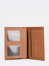 Wallet Leather Etrier Brown madras EMAD442-vue-porte