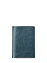 Leather Etincelle Passport Holder Etrier Blue etincelle irisee EETI025
