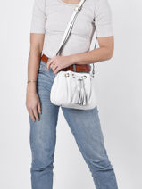 Crossbody Bag Tradition Leather Etrier White tradition EHER021S-vue-porte