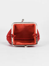 Coin Purse Leather Etrier Red madras EMAD654-vue-porte