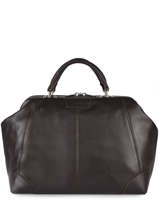 Leather Foulonn Doctor Bag Etrier Brown foulonne EFOU816M