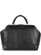 Leather Foulonn� Doctor Bag Etrier Black foulonne EFOU816M