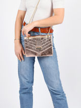 Sac Bandoulire M Jana Iris Cuir Etrier Rose jana irise EJIR002M-vue-porte