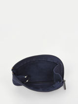 Suede Leather Etincelle Coin Purse Etrier Blue etincelle nubuck EETN811-vue-porte