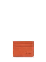 Leather Card Holder Etincelle Nubuck Etrier Orange etincelle nubuck EETI652