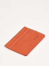 Leather Card Holder Etincelle Nubuck Etrier Orange etincelle nubuck EETI652-vue-porte
