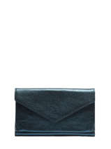Continental Wallet Leather Etrier Blue etincelle irisee EETI904