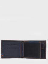 Wallet With Coin Purse Leather Etrier Blue paris EPAR121-vue-porte