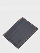 Card Holder Leather Etrier Blue paris EPAR011-vue-porte