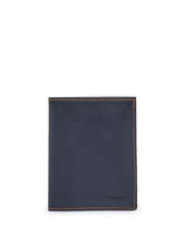 Wallet With Card Holder Leather Etrier Blue paris EPAR748