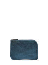 Coin Purse Leather Etrier Blue etincelle irisee EETI811