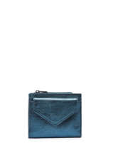 Porte-monnaie Cuir Cuir Etrier Bleu etincelle irisee EETI810