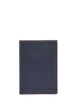 Wallet With Coin Purse Leather Etrier Blue paris EPAR442