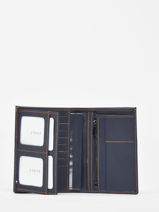 Portefeuille Met Portemonnee Leather Etrier Blue paris EPAR442-vue-porte