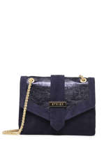 Crossbody Bag Jana Velvet Leather Etrier Blue jana velvet EJVE002S