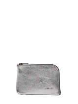 Coin Purse Leather Etrier Silver etincelle irisee EETI811