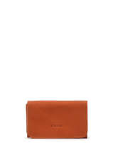 Leather Card Holder Etincelle Nubuck Etrier Orange etincelle nubuck EETN650