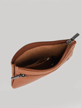 Coin Purse Leather Etrier Brown madras EMAD612-vue-porte