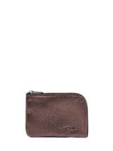 Porte-monnaie Cuir Cuir Etrier Marron etincelle irisee EETI811