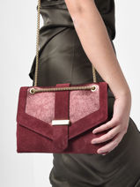 Cross Body Tas Jana Velvet Etrier Red jana velvet EJVE002M-vue-porte