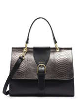 Leather Equilibre Top-handle Bag Etrier Black equilibre EEQU001L