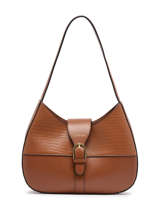 Leather Shoulder Bag Equilibre Etrier Brown equilibre EEQU011M