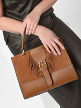 Handtas Nomade Leder Etrier Bruin nomade ENOM001L-vue-porte