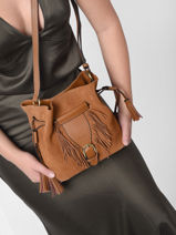 Cross Body Tas Nomade Leder Etrier Bruin nomade ENOM004S-vue-porte