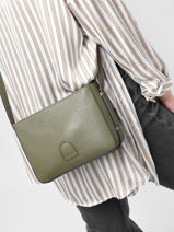 Shoulder Bag Balade Leather Etrier Green balade EBAL05-vue-porte